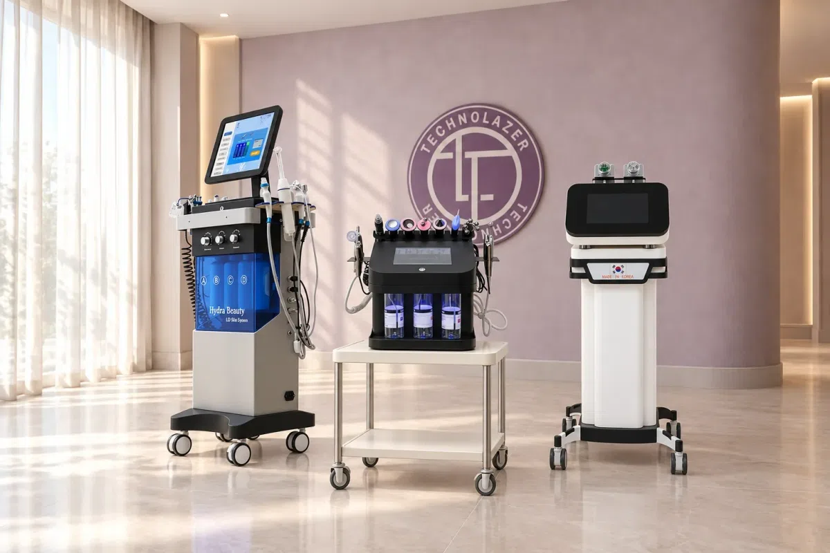 Косметологічні комбайни Hydra beauty, гідродермабразія 10в1 та Golden RF
